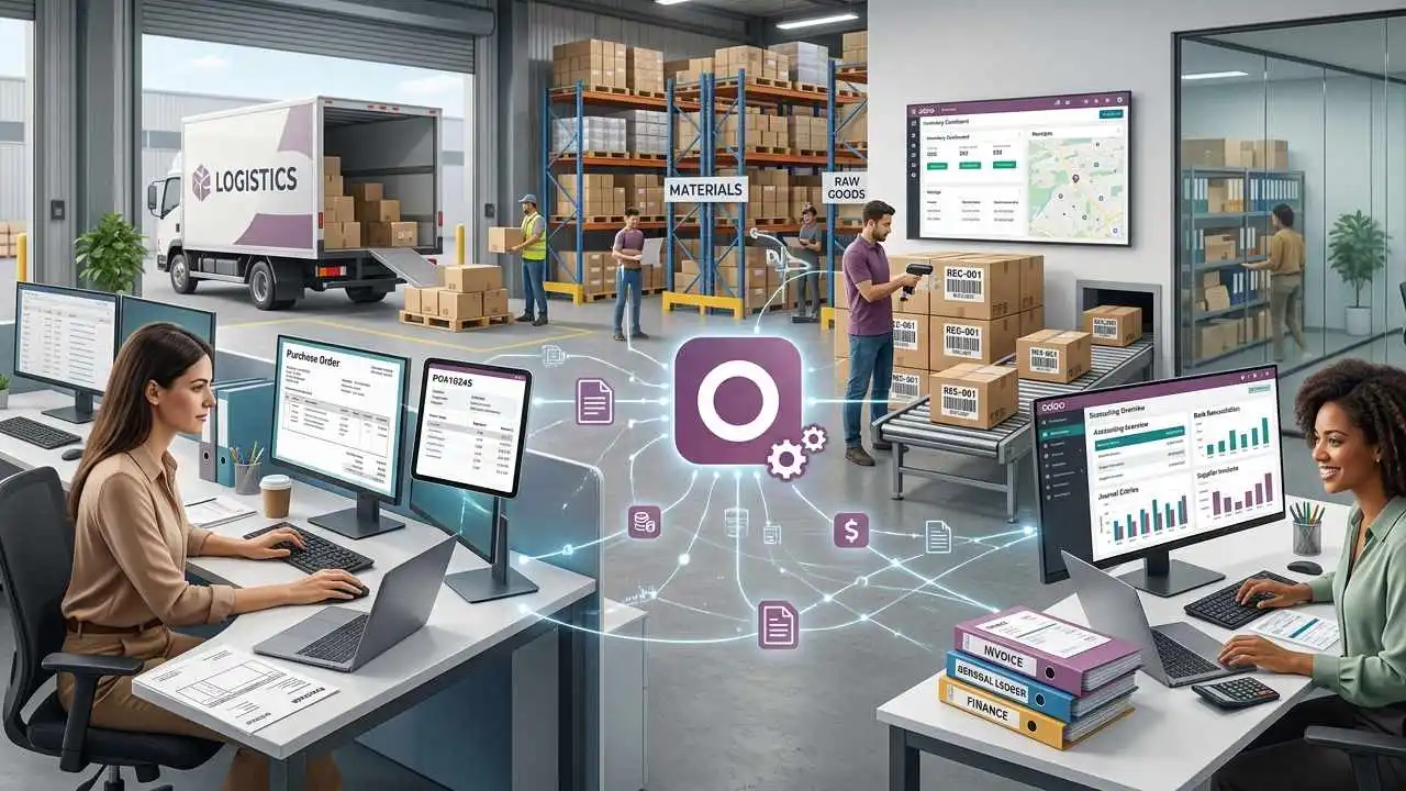 Integrasi Purchase ke Accounting & Inventory di Odoo