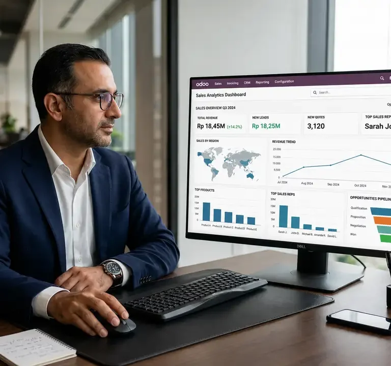 Dashboard Analitik Sales untuk Owner Bisnis menggunakan Odoo