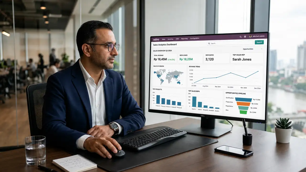 Dashboard Analitik Sales untuk Owner Bisnis menggunakan Odoo