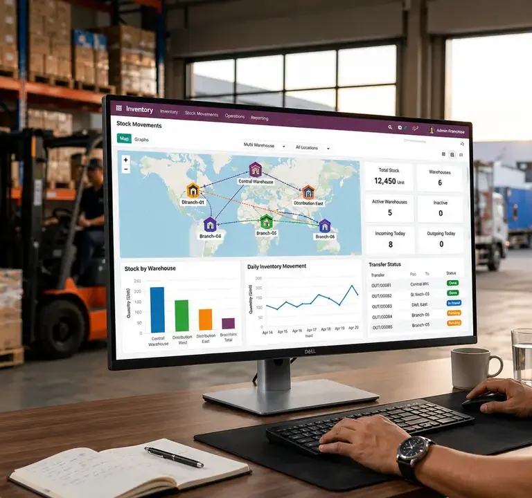Multi Warehouse untuk Bisnis Franchise dengan Odoo
